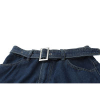 Y2k High Waist Denim Mini Pleated Skirts With Belt Women 2021 Summer Fashion Retro A Line Skirt Korean Ins Female Casual Skirts