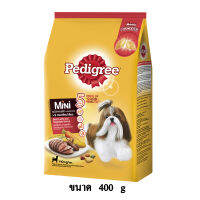 Pedigree mini beef dry small dog food เพ็ดดีกรี อาหารสุนัข แบบเม็ด ทอยส์ พันธุ์เล็ก รสเนื้อวัว แกะและผัก ขนาด 400 G.