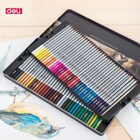 Deli Watercolor Pencils Iron Box Drawing Pencil Set Colores Profesionales Aquarelle Pencils for Painting Colouring Crayones Drawing Drafting