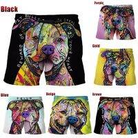 Summer Unisex Fashion Animal Graphic Printed Beach Pant Color Pitbull Shorts Cool Dog Beach Shorts Swim Shorts Men Short Hombre