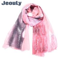 2019 European and American Gradient Color Cotton and Linen Scarf Spring and Autumn Ladies Printed Graffiti Shawl Scarf Dual-Use