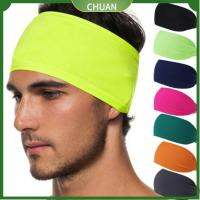 CHUAN 1pc ผู้ชายและผู้หญิงดูดซับกีฬากลางแจ้งความปลอดภัยนักกีฬา Sweatband โยคะผมวงขี่จักรยาน Head Band กีฬาแถบคาดศีรษะเหงื่อ