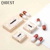 QIBEST ลิปสติก แคปซูล แบบกันน้ำ มีให้เ ลิปสติก เนื้อแมท กันน้ํา ติดทนนาน(1กล่อง 3 สี)