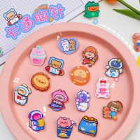 【CC】 Cartoon brooch cute girl heart bag decoration accessories student children badge clip pin