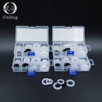 33 Buah 1/2 3/4 1karet Silikon Datar PTFE Gasket Cincin Penyegel untuk Mandi Nozzle Selang Pipa Bellow Tabung Bermacam-macam Kit Set Kotak