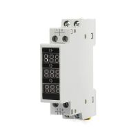 เครื่องวัดแรงดันไฟฟ้า Din Rail 18มม. AC 80-500V ตัวบ่งชี้โวลต์มิเตอร์แบบแยกส่วนเดี่ยวสามเฟส LED Digital Display Detector