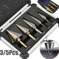 【shizhen】3/5pcs HSS Cobalt Multiple Hole 50 Sizes Step Drill Bit Set Tools