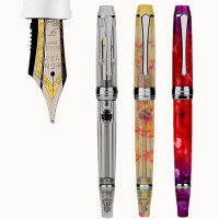 PENBBS 456 Vacuum Filling Fountain Pen Fashion Cute Acrylic Resin F0.5mm Hand Crafted Nib Business Office Ink Pens With Gift Box