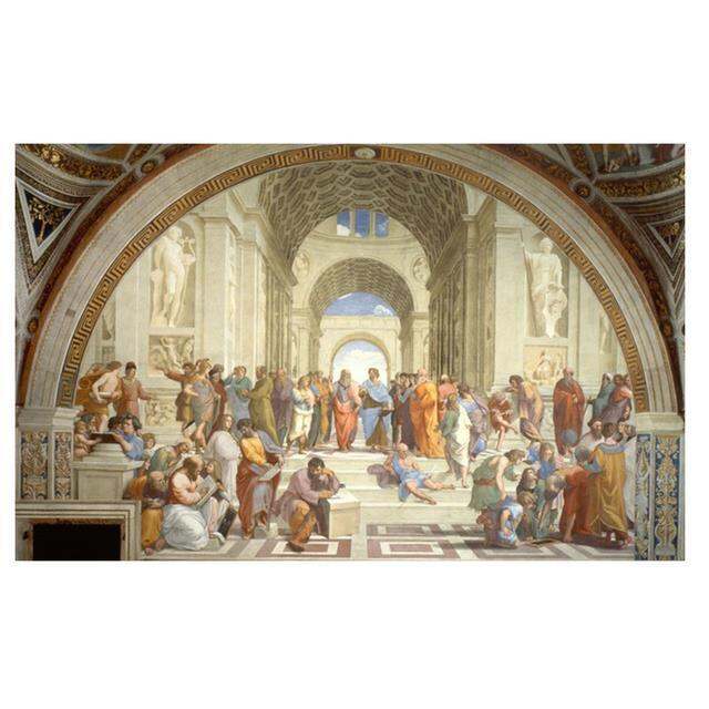 ภาพวาดที่มีชื่อเสียง-art-school-of-athens-โดย-raphael-โปสเตอร์และภาพพิมพ์บนผ้าใบ-wall-art-รูปภาพสำหรับตกแต่งห้องนั่งเล่นไม่มีกรอบ