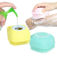 ซิลิโคนแปรงขัดผิว Bath Exfoliator ทำความสะอาดผิว Exfoliating Shower Brush Back Massager Dead Skin Remover Bathing Tools-SDFU STORE