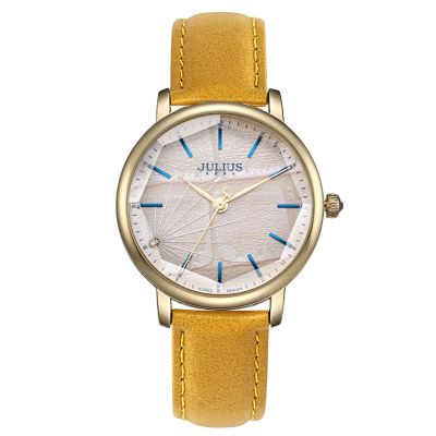 ● Julius รับสินค้าราคาถูกหางใหม่ Julius นาฬิกาพิเศษรั่วนาฬิกาผู้หญิงจานใหญ่ควอตซ์เข็มขัดกันน้ำของขวัญนักเรียน888