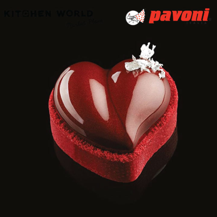 pavoni-xf14-monoportion-oval-microperforated-74-62-h-20-mm-พิมพ์ทาร์ต-รูปหัวใจ