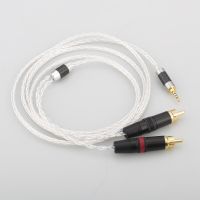 New HC022 Hifi 2.5mm TRRS Balanced to 2 RCA Male Cable For Astell&amp;Kern AK100II,AK120II,AK240, AK380,AK320,DP-X1