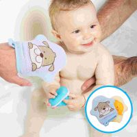 【cw】 Sponge Baby Gloves Shower Mitt Exfoliating Scrubber Cartoon Kids Washcloths Bathing Loofah Mitts Hand