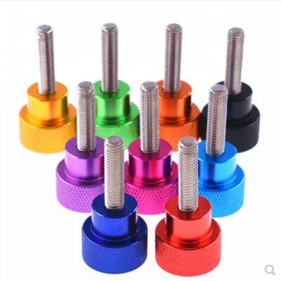 2-5 Buah Sekrup Jempol Aluminium M3 M4 M5 M6 Aluminium Knurled Head Staniless Steel Thread Sekrup Jempol Pengencang Tangan