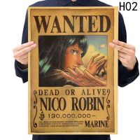 Anime Character Wanted Wall Poster Sticker Bar Home Room Decor Kraft