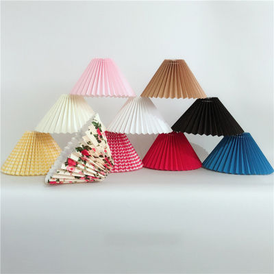 Pleated Lampshade E27 Light Cover Japanese Style Fabric Table Lamp Ceiling Decor Home Lamp Covers Shades Lighting Accessories