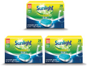 Combo 3 Hộp Viên Rửa Chén Bát Sunlight 5 In 1 Cho Máy Rửa Chén Bát 28V Hộp