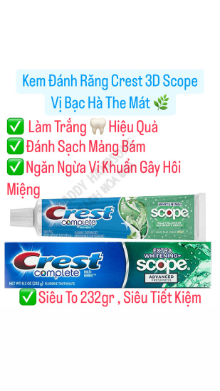 Kem đánh răng crest 3d white advanced triple whitening 158gr - ảnh sản phẩm 8