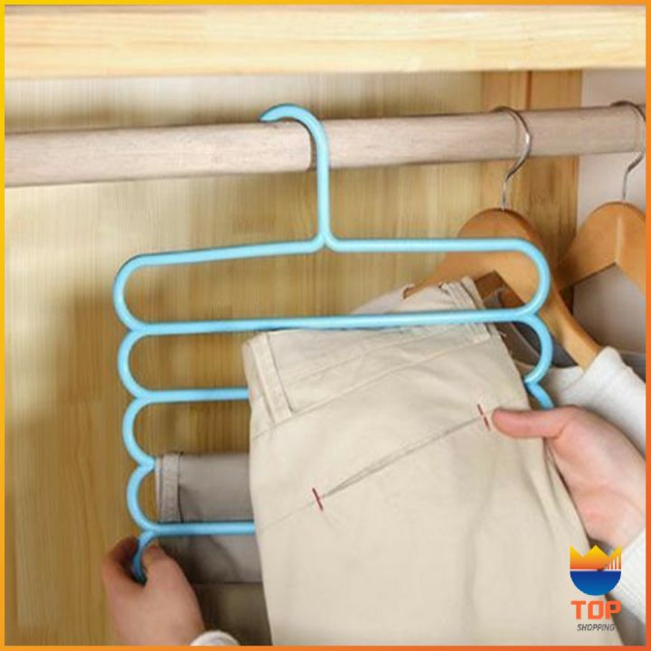 top-ไม้แขวนกางเกง-ในตู้ผ้า-ไม้แขวนผ้าพันคอ-ไม้แขวนอเนกประสงค์-ประหยัดพื้นที่-pants-hanger