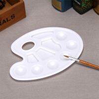 White Oval Paint Tray Palettes Plastic Paint Tray Pallet with Thumb Hole for Adults amp; Kids for Painting or DIY Craft Class