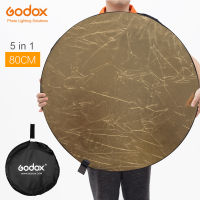 Godox 32" 80cm 5 in 1 Silver Gold Portable Collapsible Light Round Photography Photo Reflector for Studio