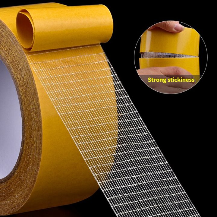 strong-fixation-double-sided-fiberglass-grid-sticky-tape-transparent-waterproof-super-traceless-high-viscosity-carpet-adhesive-adhesives-tape
