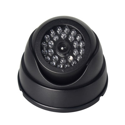 Security Dome Fake Camera Red Flashing LED Light Free Warning Sticker Indoor Outdoor Simulation Video Surveillance Safety Camera