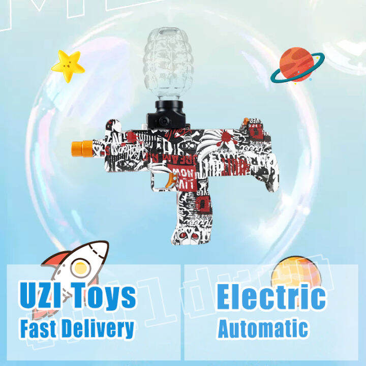 Fast deliver New Wargame UZI Gel Blaster Electric Gel Splatter Ball Gun