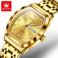 OLEVS 5528 Stainless Steel Band Men Wristwatch Waterproof Business Quartz Watches For Men Luminous Calendar Week Display