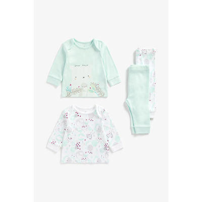 ชุดนอนเด็กเล็ก Mothercare winter friends pyjamas - 2 pack ZC324