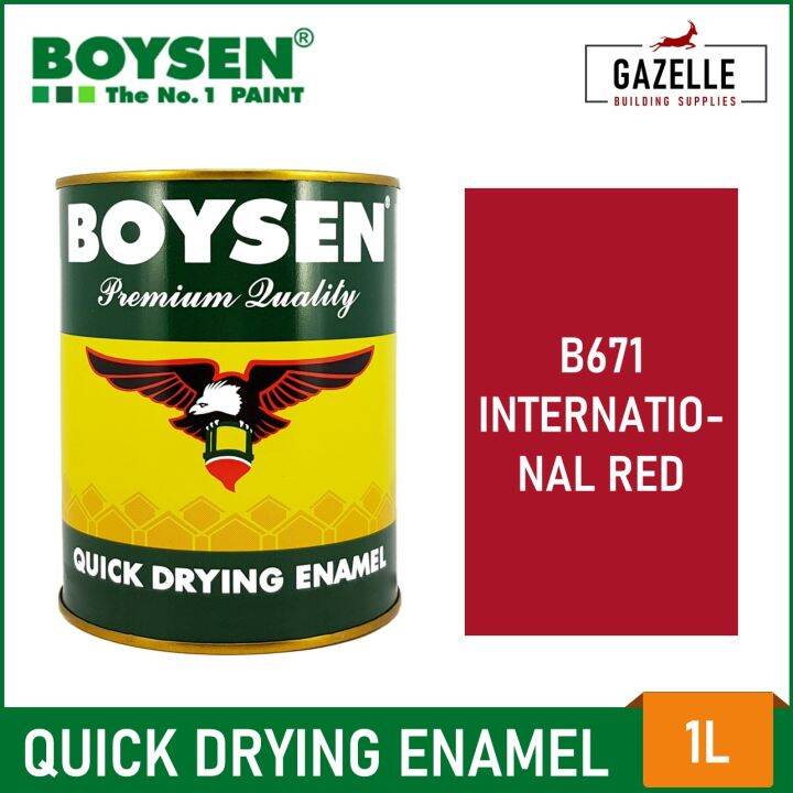 Boysen Quick Dry Enamel International Red - 1L | Lazada PH