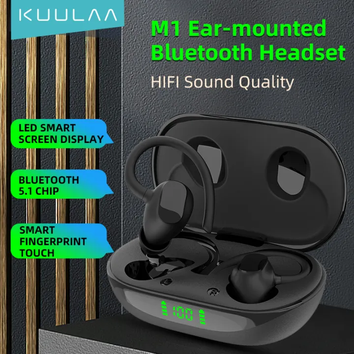 KUULAA Sports Bluetooth Wireless Headphones with Mic IPX5 Waterproof