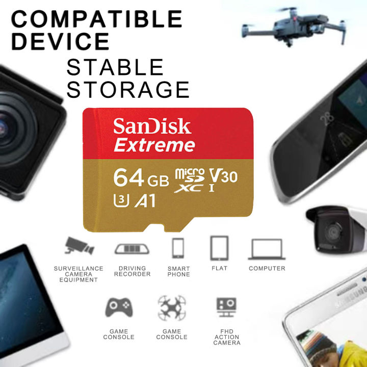 พร้อมส่ง-sandisk-micro-sd-card-a2-อ่าน-160mb-s-เมมโมรี่การ์ดของแท้-micro-sd-card-32-เมมโมรี่การ์ด-128-64-32-256-512-แซนดิส-เมนโมรี่การ์ด-มโมรี่การ์ด-ไมโครเอสดีการ์ด-รับประกันฟรี-แมมโมรี่การ์ด-เมมโมรี่