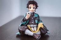 【SALE】 psychcorera1986 ปีศาจสังหาร Tanjiriu ใบหน้าข้าวปั้น Ver. ตุ๊กตาขยับแขนขาได้ PVC Kimetsu No Yaiba Zuko Shinobu โมเดลสะสม14ซม.