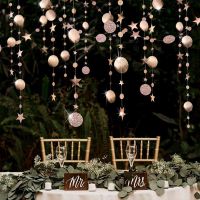 【LZ】℗﹍✘  4m glitter champanhe ouro papel banner casamento decoração de aniversário menino menina chá de fraldas festa de solteira suprimentos natal