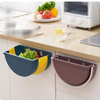 Wall Mounted Folding Waste Bin Door Cabinet Hanging Trash Can Bin Kitchen Bathroom Home Waste Storage Rack Box Cleaning Tool