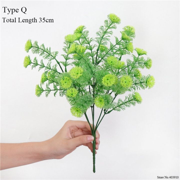 cw-7-forks-bouquet-35-leaves-34cm-artificial-orangesimulation-plantsbalcony-garden-landscape-decoration-accessories