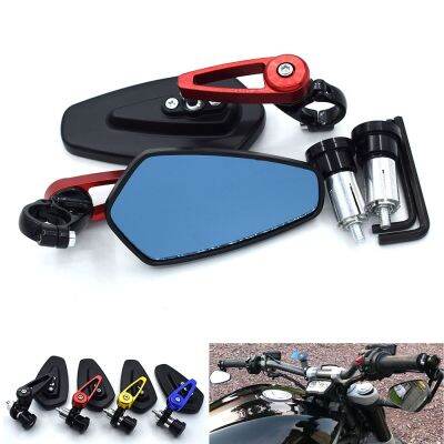 ☎┇ Motorcycle Rearview Mirror Accessories Aluminum alloy 7/8 22mm rod end side Universal mirror For Triumph Aprilia Ducati Yamaha