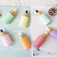 【YF】☍  30ml Eco-friendly  Macaroon Colorful Glass Serum Bottle Refillable Skincare Dropper