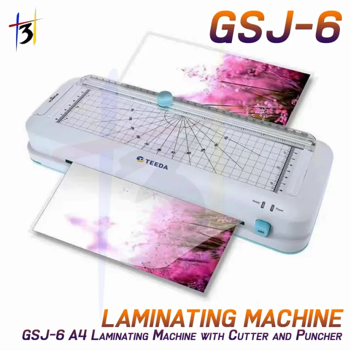 GSJ6 A4 Laminator Laminating Machine with Cutter and Puncher Lazada PH