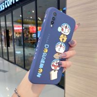 Yiเวปไซต์เคสโทรศัพท์สำหรับ Vivo Y19 Y5s,เคสโทรศัพท์ซิลิโคนแบบขอบสี่เหลี่ยมเคสฝาหลังลายการ์ตูนโดเรม่อนแมวเคสนิ่มป้องกันกล้อง