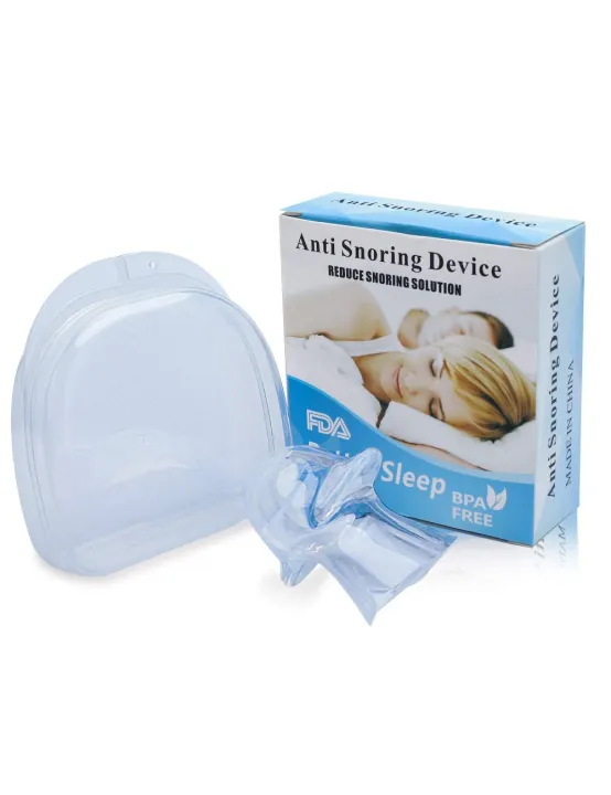 Mouth Type Anti Snoring Tongue Device Clear Soft Silicone Tongue Case Cover Oral Guard Gets A