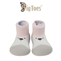 รองเท้าเด็กวัยหัดเดิน รองเท้าเด็ก Bigtoes ลาย White Bear Pink (สีชมพู) รองเท้าเด็กอ่อน