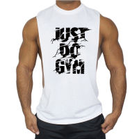 （Ready Stock)? New Muscle Bodybuilding Fitness Vest Mens Sports Training Hurdle Sleeveless T-Shirt Cotton Loose Large Slit Vest ZV