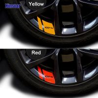 6Pcs Reflective Car Rim Vinyl Stickers Hash Mark Stripe Racing Hub Decals For Peugeot Wheel Size 18" To 21"