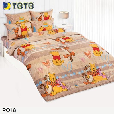 Toto ผ้าปูที่นอน (ไม่รวมผ้านวม) หมีพูห์ Winnie The Pooh PO18 (เลือกขนาดเตียง 3.5ฟุต/5ฟุต/6ฟุต) #โตโต้ เครื่องนอน ชุดผ้าปู ผ้าปูเตียง