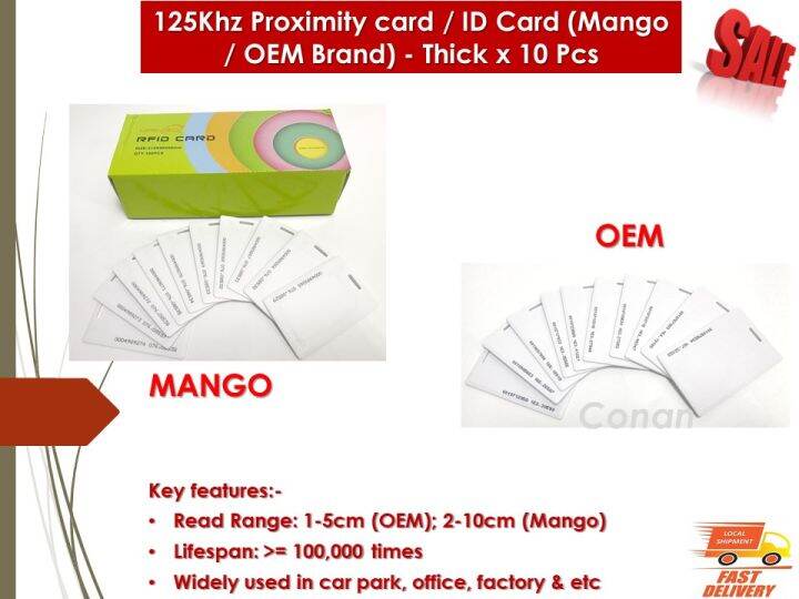 125Khz Proximity card / ID Card / RFID Card / Door Access Card (Mango