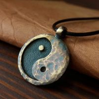 【YF】✾✴◆  Synbol Yin Yang Necklace Men Ancient Looking Pendant Necklaces Jewelry Birthday