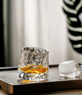 [Siêu phẩm - sang chảnh - cao cấp - Chất] Set 3 cốc uống Whisky thuỷ tinh đế lồi xoay 160ml , phong cách Bắc Âu, Chịu nhiệt cường lực thumbnail